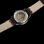 Relógio masculino Shenhua Deep Hua 9269 automático bronze, moda casual com pulseira, ideal para atacado. Elegância e precisão para o dia a dia. — foto 2