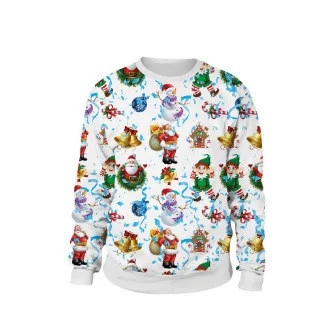 Title 3, 3D Hoodless Crewneck Sweater Loose Casual Top, ...