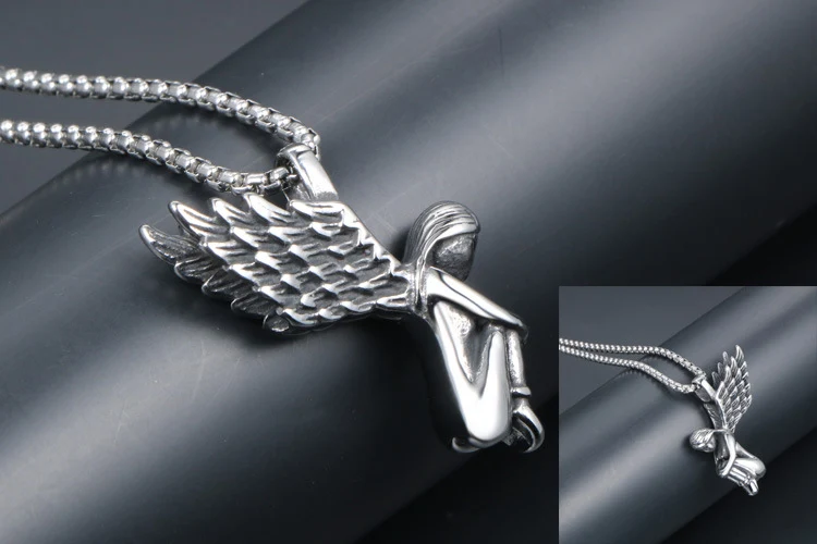 Pendente Angelo Caduto Personalità Bibbia, un gioiello unico per esprimere la tua individualità e fede, un simbolo potente ed elegante. — foto 4