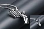 Pendente Angelo Caduto Personalità Bibbia, un gioiello unico per esprimere la tua individualità e fede, un simbolo potente ed elegante. — foto 4
