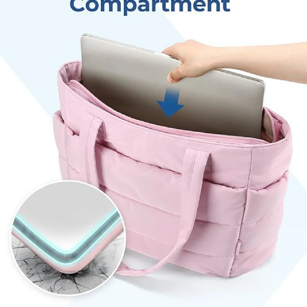 Bolsa de mão feminina grande de algodão com zíper, essencial para viagens, espaçosa e estilosa, ideal para suas aventuras. — foto 8