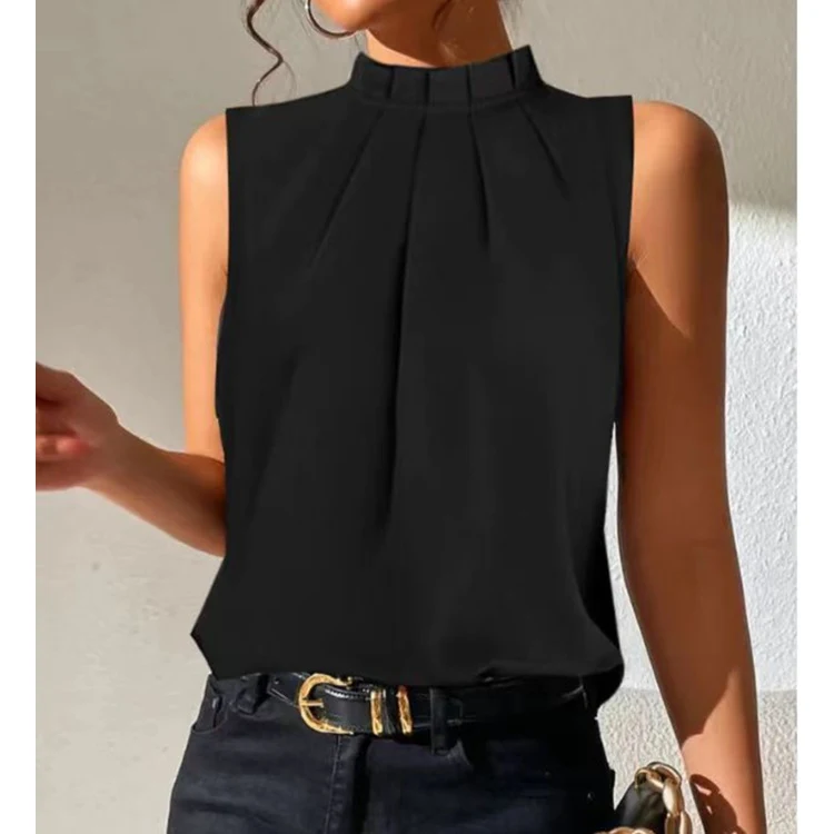 Title 4, Summer Simple Black Casual Sleeveless Slim Vest