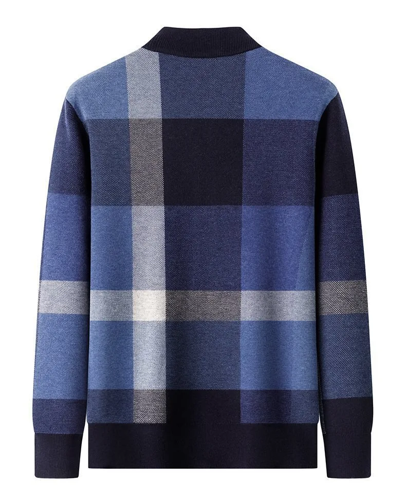 Title 16, Autumn Striped Color Matching Cardigan Mens Kn...