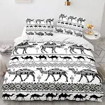 Jogo de cama três peças Elephant Series, toque suave e design elegante. Proporcione conforto e beleza ao seu quarto com esta capa de edredom. — foto 13