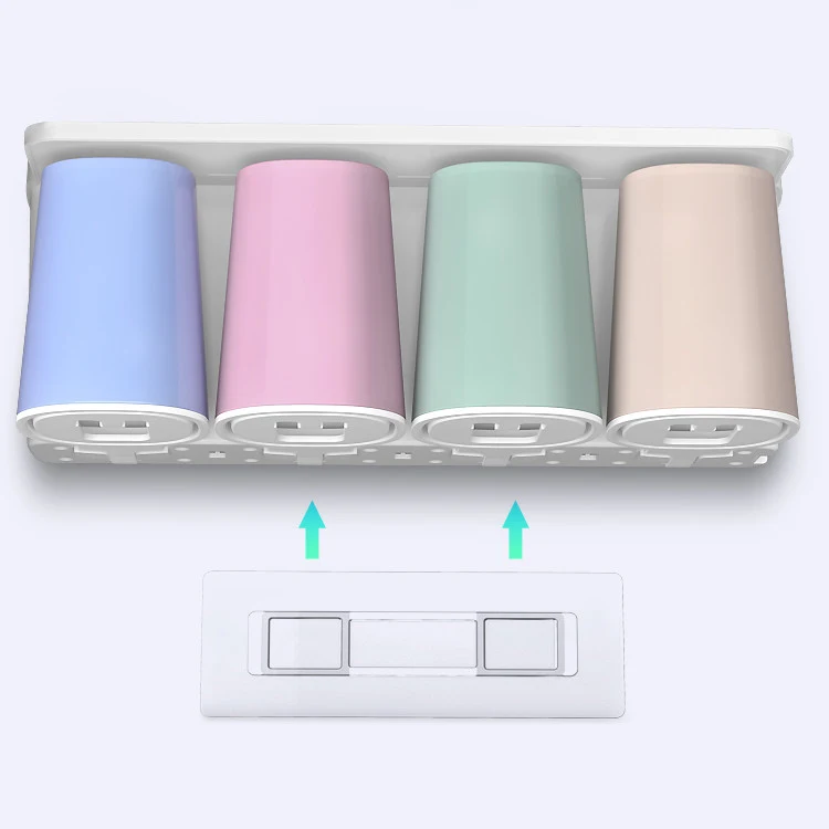 Wall-Mounted Mouthwash Cup Set Without Perforation. Space-saving, easy to install, keeps your bathroom organized and you — photo 5