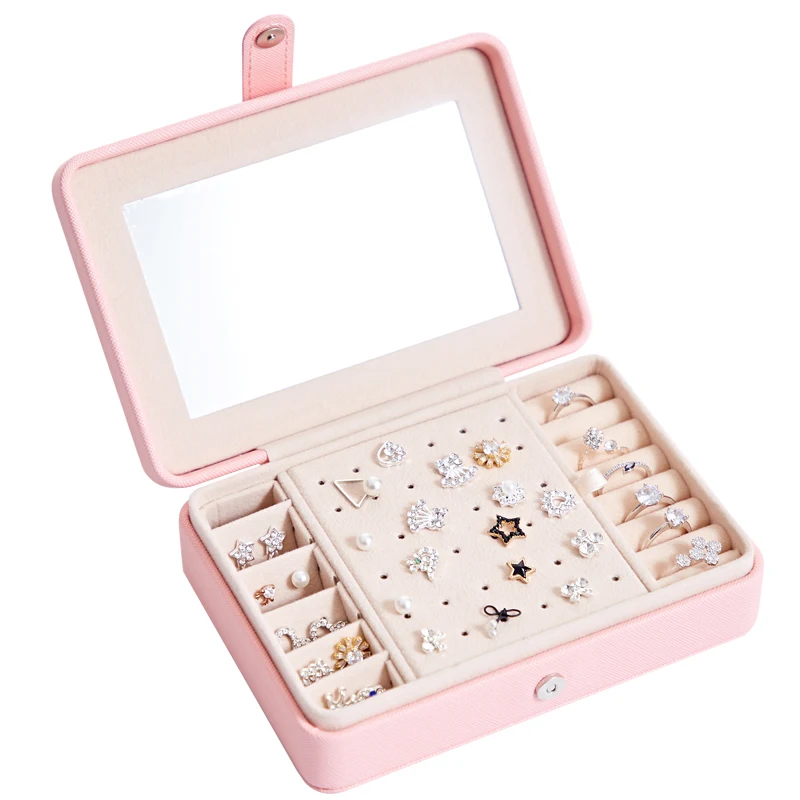 Joyero multifuncional para guardar pendientes, aretes y anillos, organizador de joyas práctico y elegante para proteger tus accesorios. — foto 9