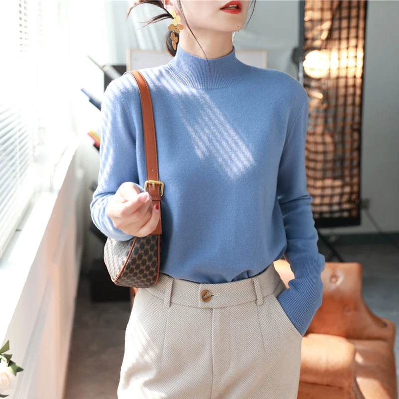 Title 2, Damen Dick Wollpullover mit halbem Stehkragen, ...