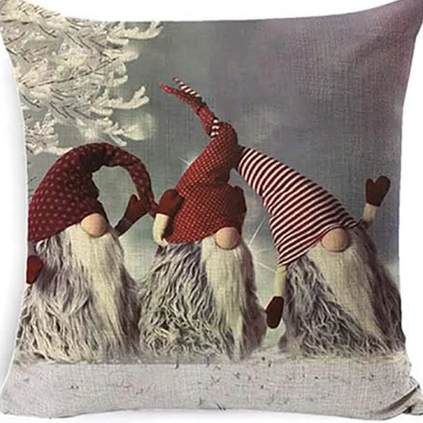 Capa de almofada de linho da série inverno. Adicione conforto e estilo ao seu ambiente com esta capa aconchegante e perfeita para o inverno. — foto 45
