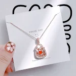 Colar de aço titânio elegante, com cor duradoura, estilo celebridade da internet, para clavícula, leve e luxuoso, combina com tudo. — foto 20