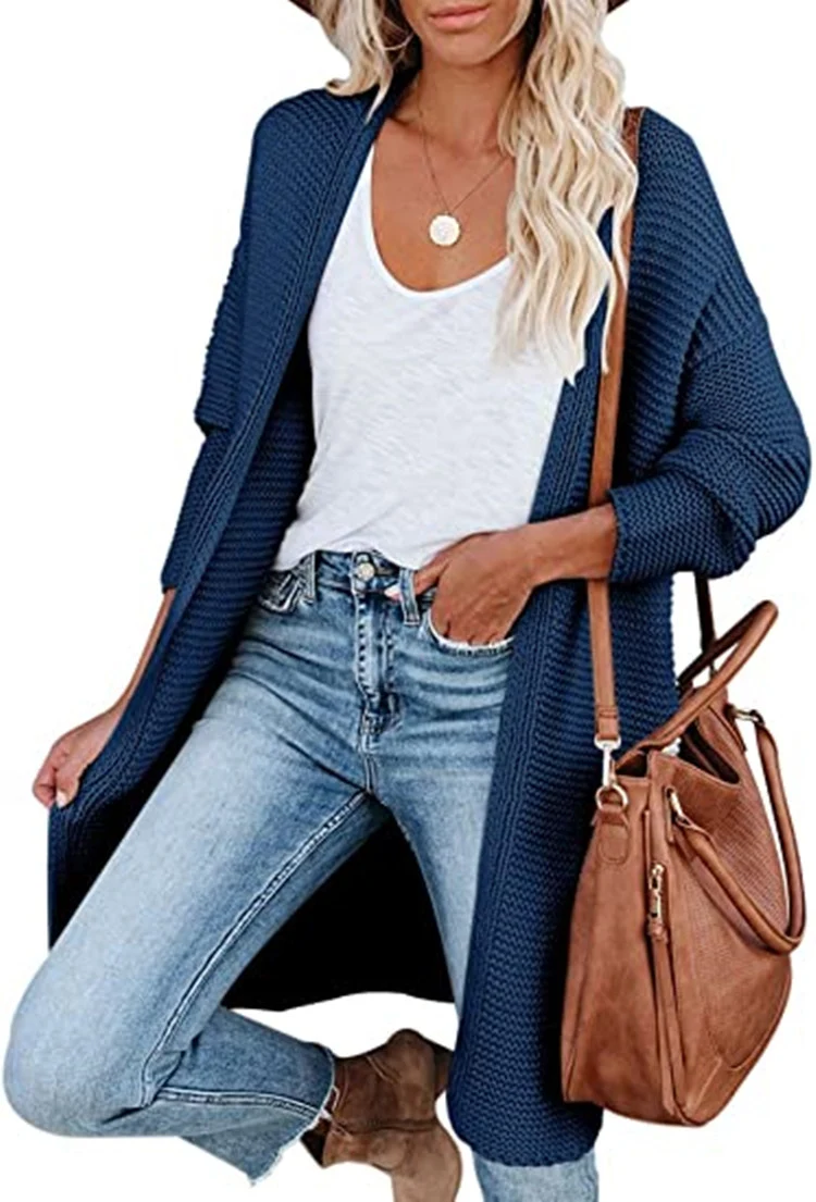 New Medium Long Knitting Cardigan Sweater is Casual and Loose, perfect for a relaxed and comfortable everyday look, styl — photo 6