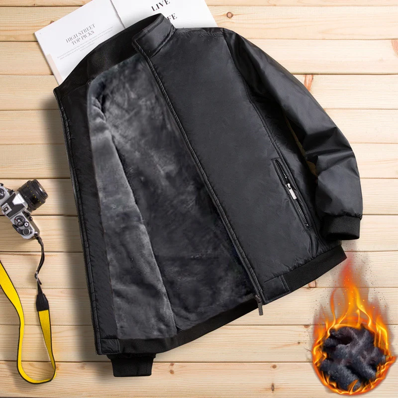 Roupas Masculinas Plus Size de Fleece Quente, oferecendo conforto e aquecimento excepcionais para o inverno e atividades ao ar livre. — foto 3