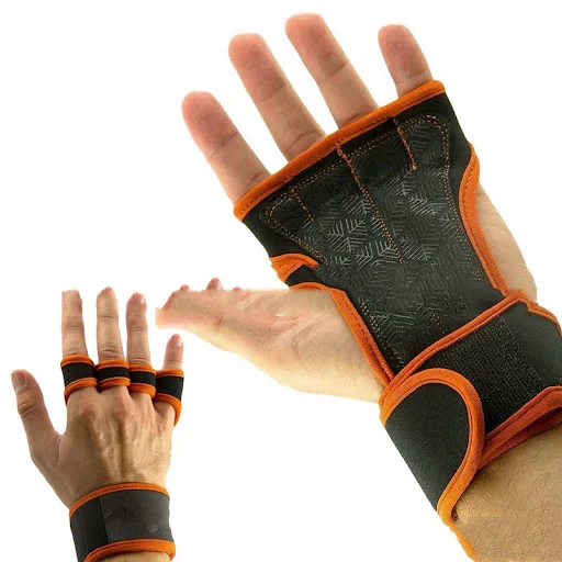 Title 6, Half Finger Weightlifting Gloves with Wrist Sup...