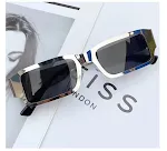 Silver frame gray flakes