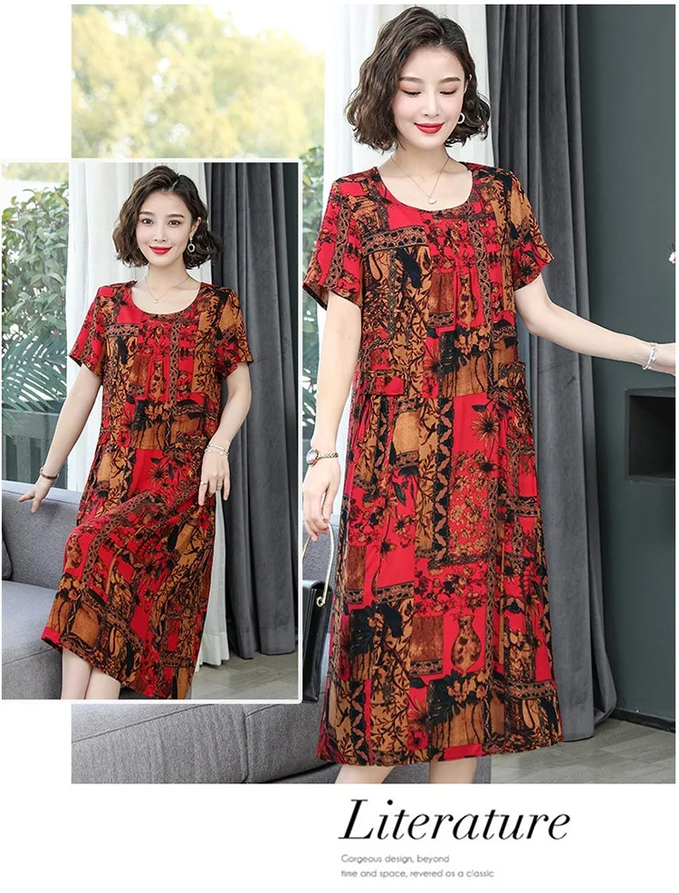 Title 18, Vestido longo maxi de algodão e seda estampado ...