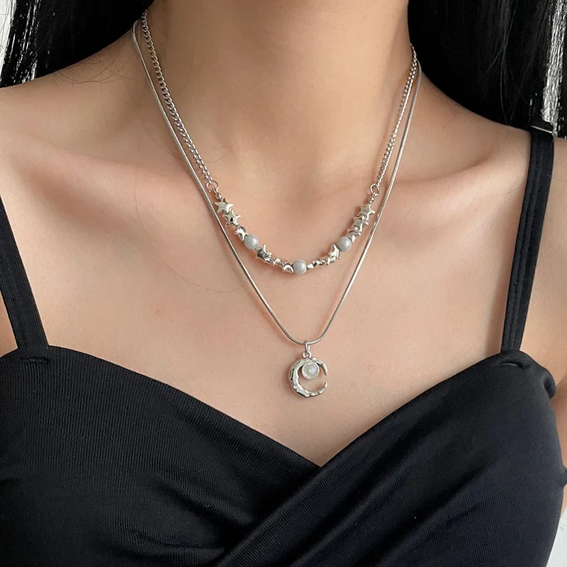 Title 1, Moon Stitching Stars Ketting Twin, een uniek si...