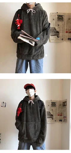 Title 3, Plush hooded warm hoodie
