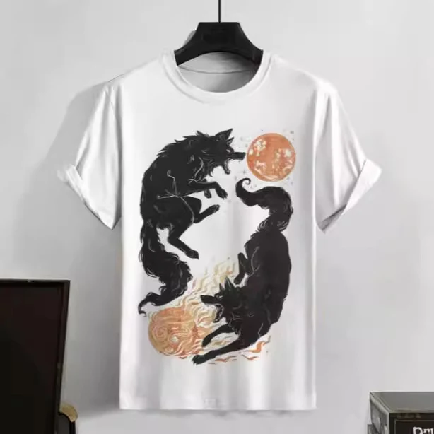 Camiseta Masculina Casual com Estampa 3D Ukiyo-e, Estilo Japonês, Manga Curta, Confortável e Moderna, Design Artístico para um Visual Único e Despojado. — foto 12