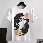 Camiseta Masculina Casual com Estampa 3D Ukiyo-e, Estilo Japonês, Manga Curta, Confortável e Moderna, Design Artístico para um Visual Único e Despojado. — foto 12
