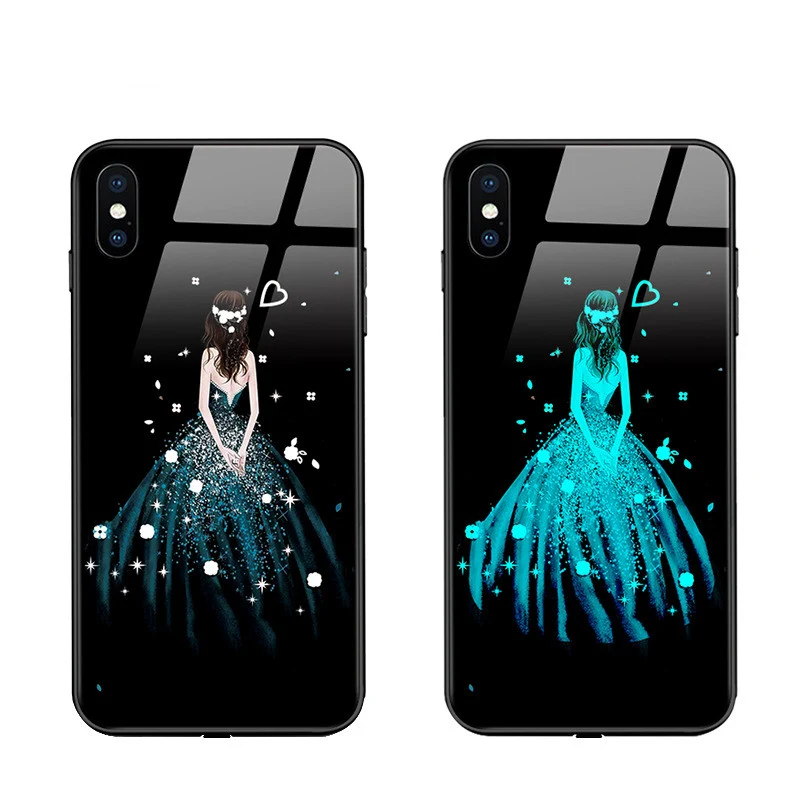 Title 5, Voice-activated Call Flashing Glass Phone Case....