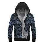 Casaco de inverno masculino plus size com capuz grosso e veludo, jaqueta ideal para aquecer e proporcionar conforto no inverno. — foto 3