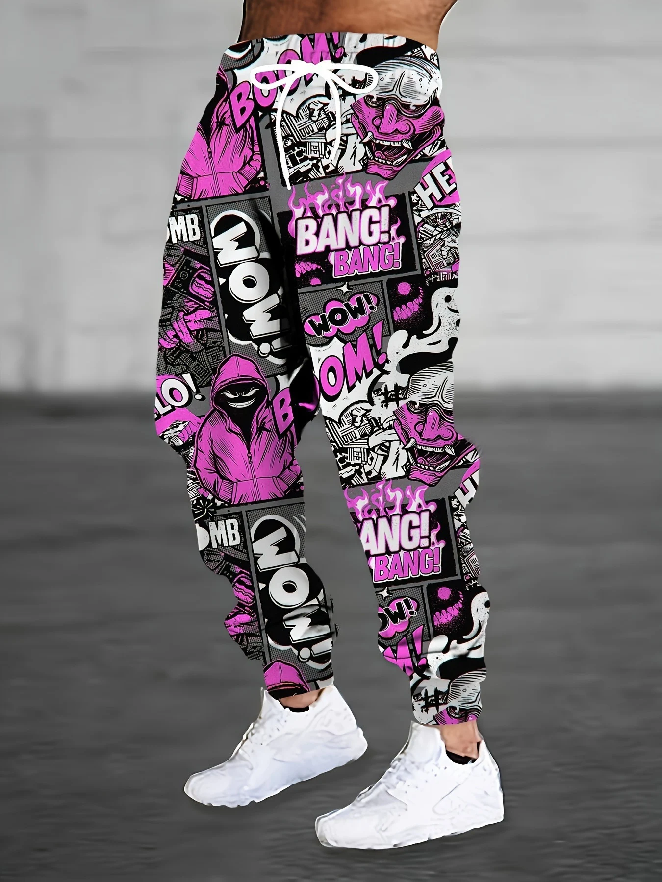 Title 6, Heren sport casual sweatpants met kleurrijke pr...