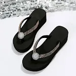 Summer Fashion Rhinestone Platform Wedge Slippers. Elevate your summer style with these comfortable and stylish wedge sa — photo 19