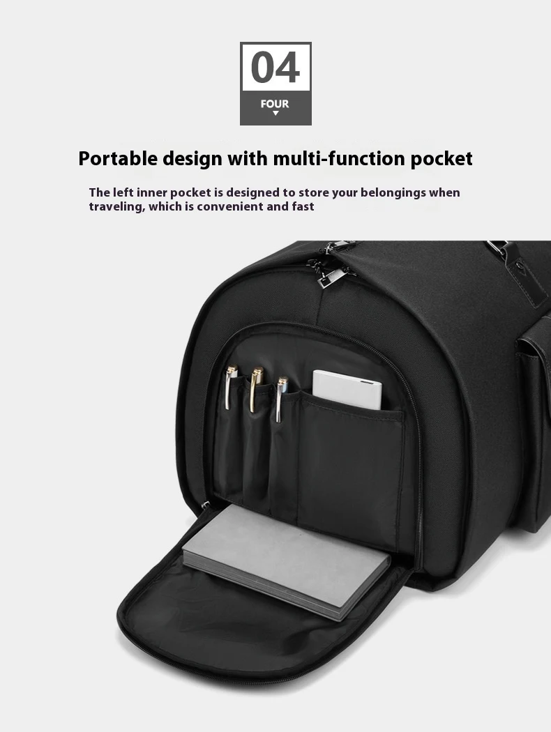 Capa para terno masculina Buggy Bag Transporta suas roupas sem amassar com esta mala de viagem espaçosa e resistente. Perfeita para viagens. — foto 2