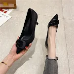 New Style Square Buckle Mid Heel Pointed Shallow Shoes. Elegant, comfortable, and stylish footwear for a sophisticated l — photo 2