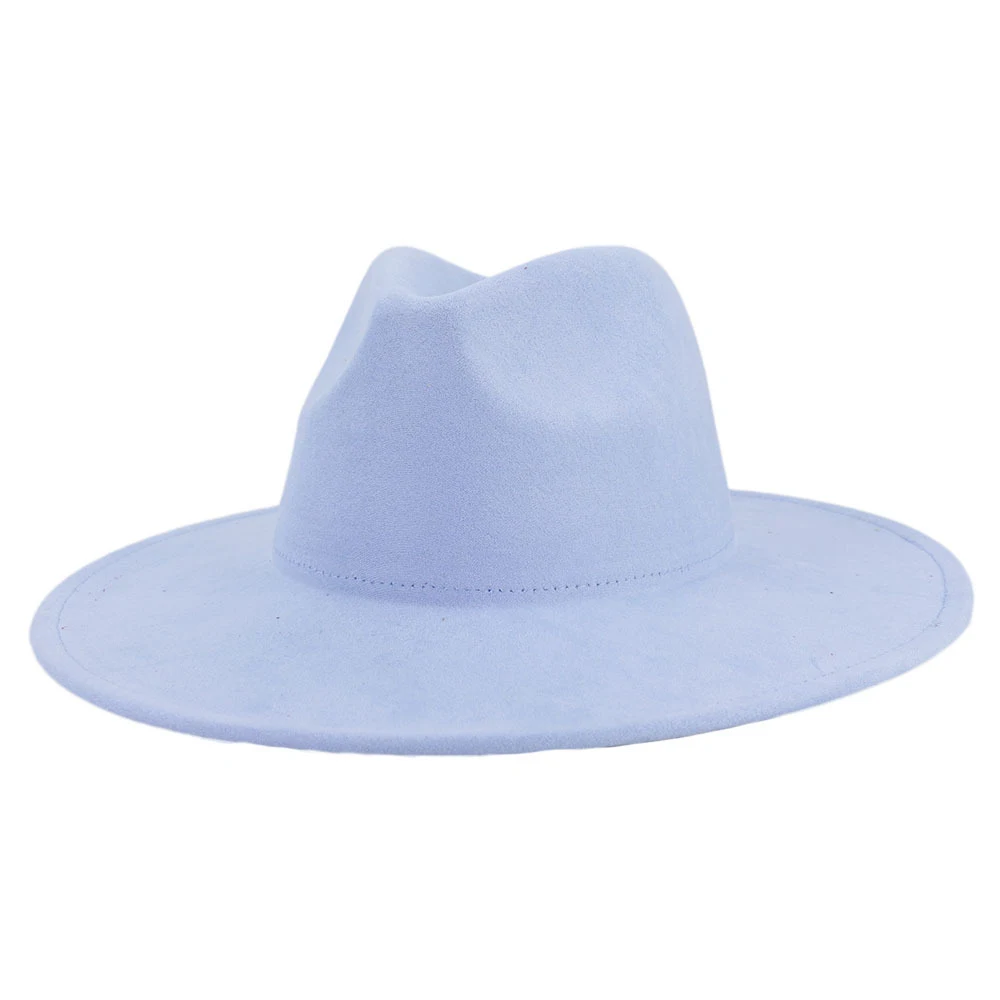 Title 6, Cappello da uomo in pelle scamosciata, tesa lar...