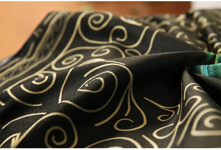 Title 6, Rainforest geometric print velvet cushion cover...