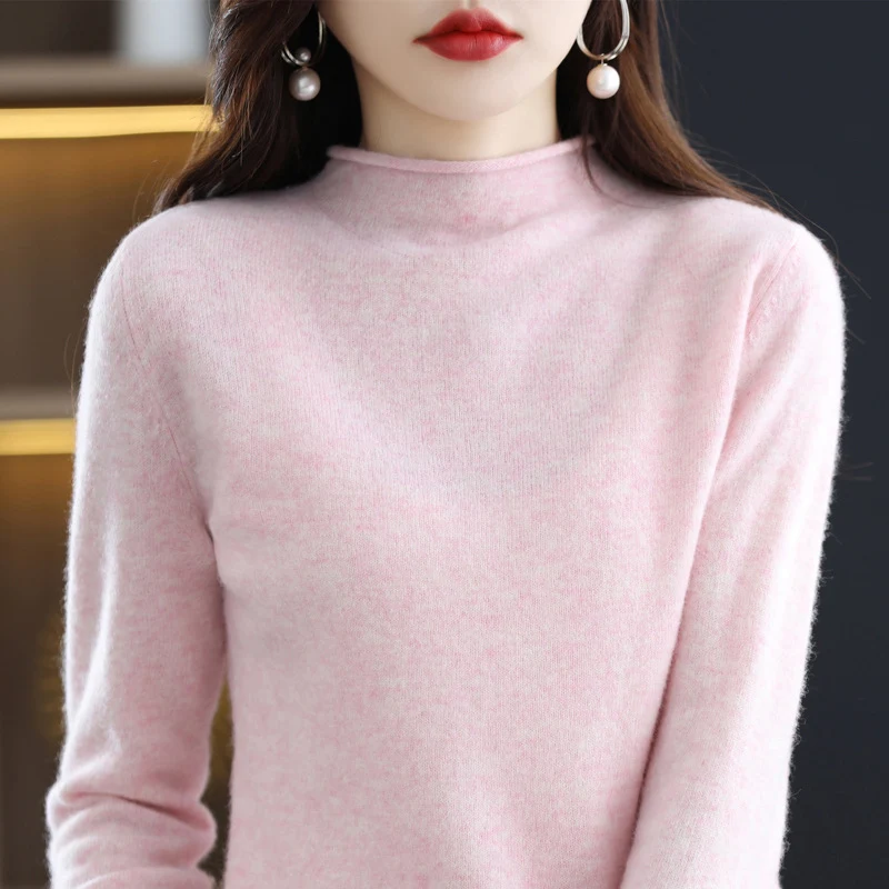 Women's Merino Half-collar Wool Sweater, provides warmth and comfort. Soft, breathable, and stylish, perfect for everyda — photo 13