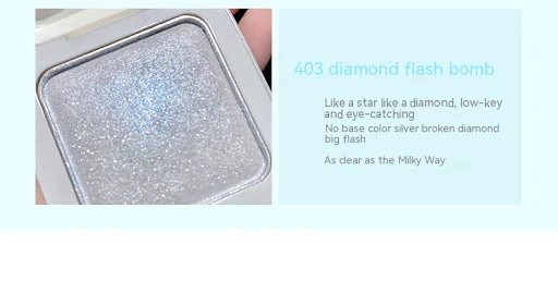 Title 10, Small White Square High Light Contour Compact G...