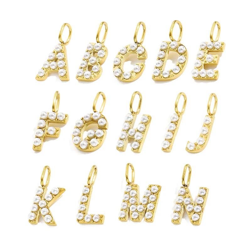 Pulseira, colar e acessórios de enfeite de pérola com letras. Design minoritário DIY personalizado para criar joias únicas. — foto 15