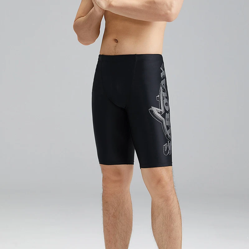 Adult men's tight breathable nylon swimming trunks, designed for comfort and performance. Experience freedom of movement — photo 5