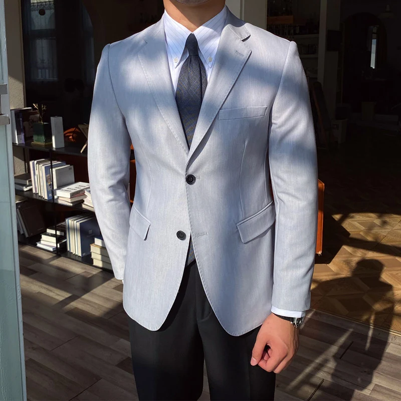 Jaqueta Retrô Masculina Slim Fit Design Moderno e Elegante Casaco para Homens com Caimento Perfeito Ideal para um Visual Sofisticado — foto 10