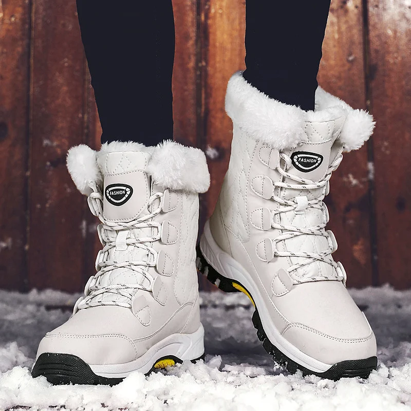 Title 5, Botas de neve femininas quentes e aveludadas Sa...