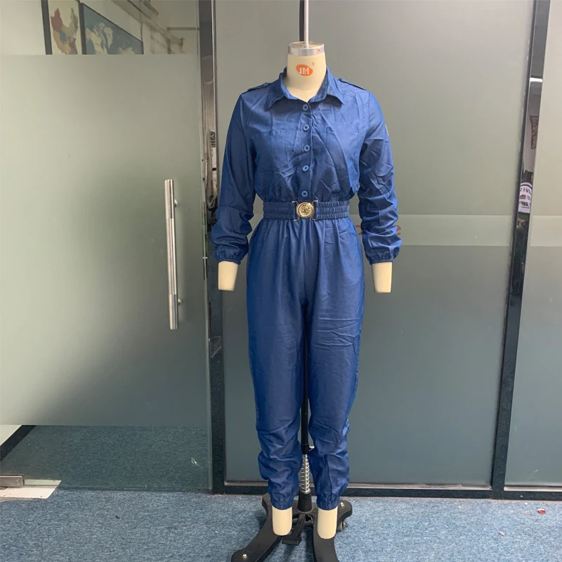 Title 3, Long Sleeve Belt Waist Overall Suit Pants