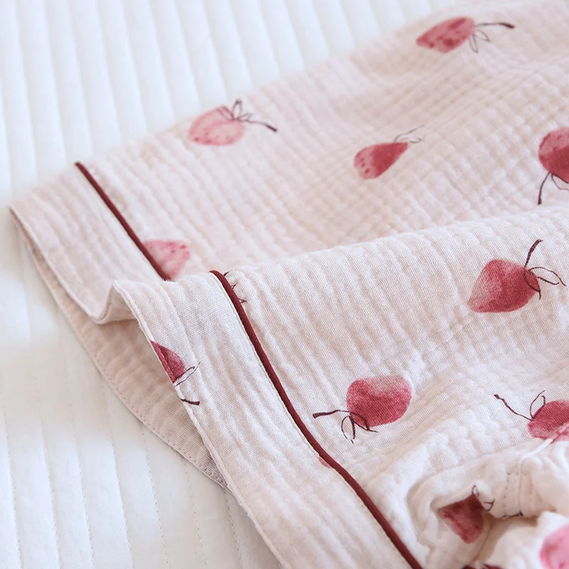 Title 12, Womens Summer Pure Cotton Gauze Short Sleeved ...