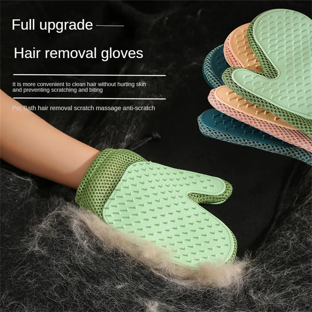 Katzenhaar Handschuh Tierhaarentferner Hundepflege Handschuh Bürste gegen Haarausfall Fellentferner Handschuh Reinigungs-Handschuh — foto 9