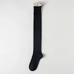 Vertical Stripe Lace Black