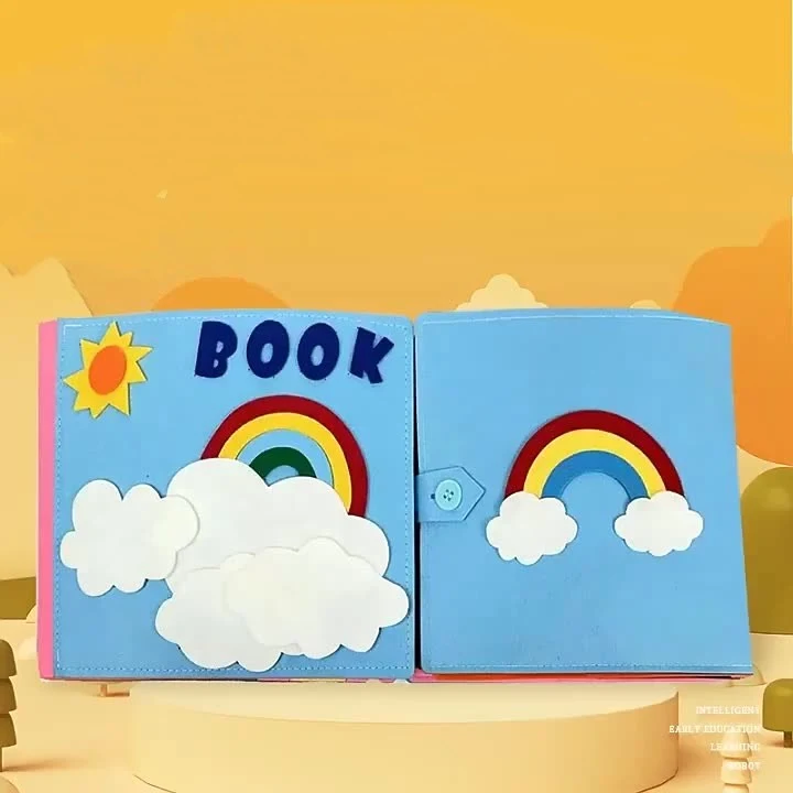 Livro de Aprendizado Infantil com Quebra-cabeças de Feltro Estimula habilidades motoras finas e criatividade. Perfeito para crianças pequenas. Aprender brincando! — foto 2