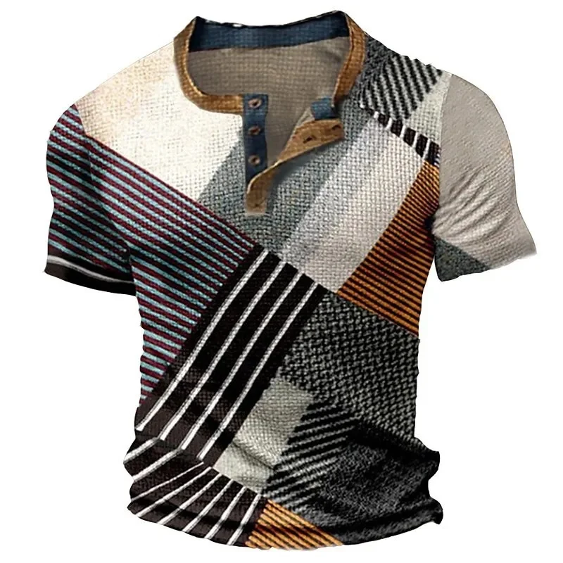 Camiseta masculina casual com estampa digital, solta e manga curta. Perfeita para um visual descontraído e confortável no dia a dia. — foto 11