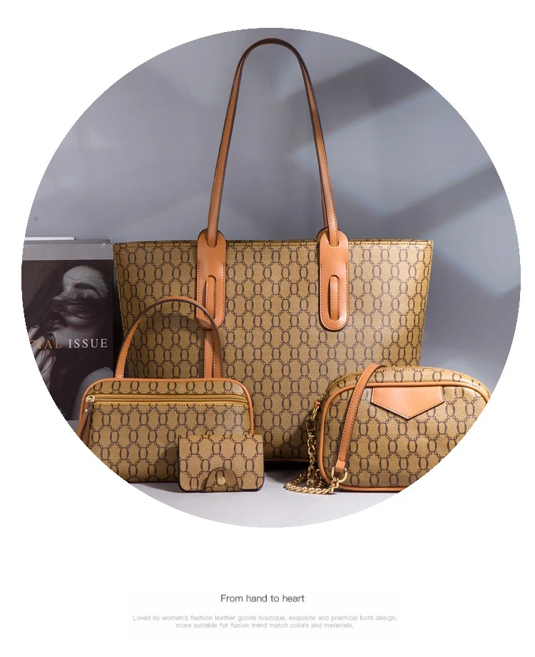 Women's Large Tote Shoulder Crossbody Bag Four-piece Set, High Capacity, Perfect for Travel and Everyday Use — photo 31