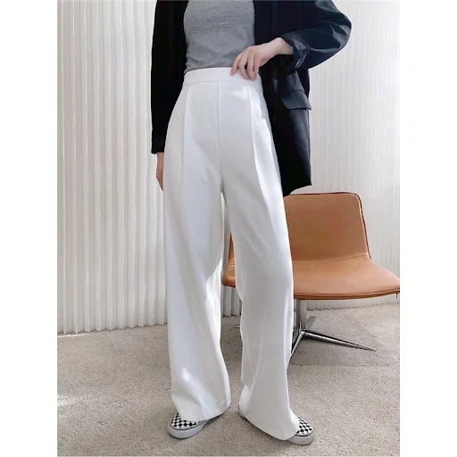 Title 1, Loose Drape Casual Straight-leg Mopping Suit Pa...