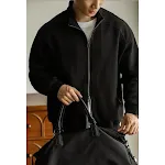 Casaco Maillard masculino com zíper duplo, manga raglã e manga longa. Conforto e estilo sofisticado para o homem moderno. — foto 4