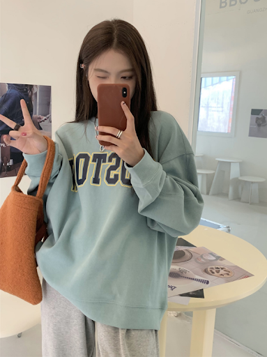 Title 4, Damen Letter Print Lockere Pullover Langarm Swe...