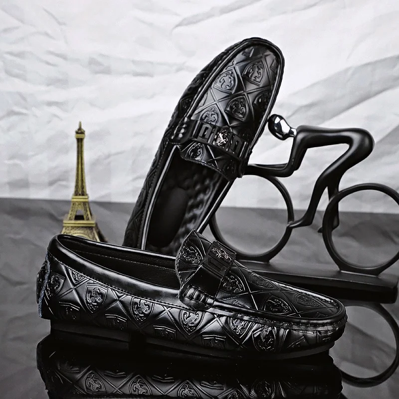 Title 3, Mens Leather Lazy Shoes Effortless style and c...