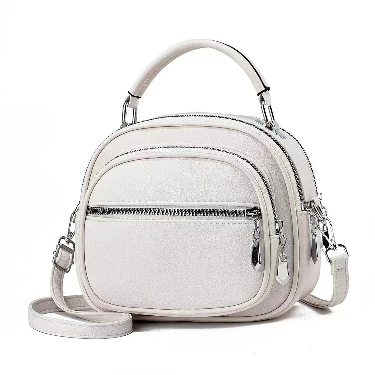 Bolsa mensageiro feminina multicamadas, simples e de grande capacidade, ideal para transportar tudo com organização e elegância. — foto 6