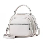 Bolsa mensageiro feminina multicamadas, simples e de grande capacidade, ideal para transportar tudo com organização e elegância. — foto 6