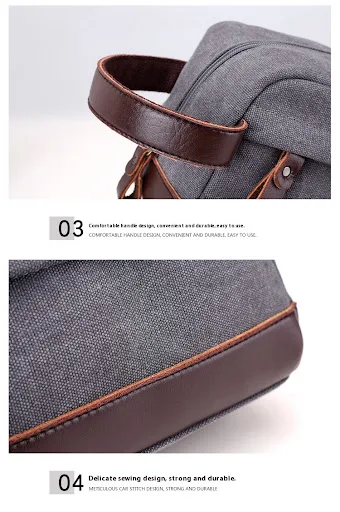 Title 5, Simple All-match Wear-resistant Canvas Mens Mo...